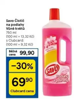 Tesco Savo Čistič na podlahy Vůně květů nabídka
