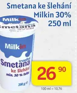Kubík potraviny Smetana ke šlehání Milkin 30% 250 ml nabídka