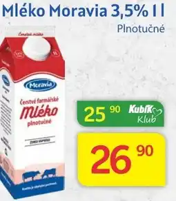 Kubík potraviny Mléko Moravia 3,5% 1L nabídka