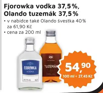 Můjobchod Fjorowka vodka 37,5%, Olando tuzemák 37,5% nabídka