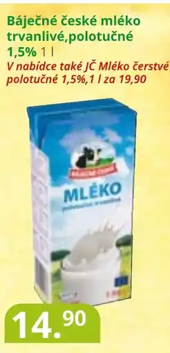 Potraviny CZ Báječné české mléko trvanlivé,polotučné 1,5% 1L nabídka
