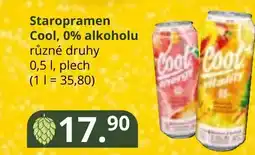 Potraviny CZ Staropramen Cool, 0% alkoholu 0.5L nabídka