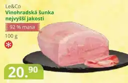 Potraviny CZ Le&Co Vinohradská šunka nejvyšší jakosti nabídka