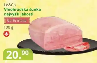 Potraviny CZ Le&Co Vinohradská šunka nejvyšší jakosti nabídka