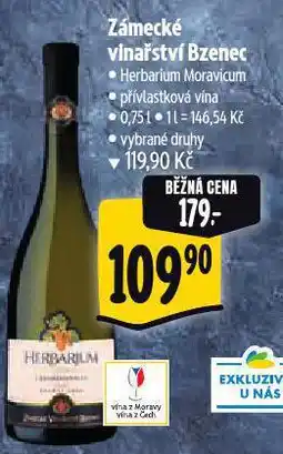 Albert Zámecké vinařství bzenec nabídka