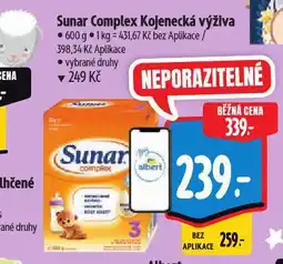 Albert Sunar kojenecká výživa nabídka