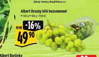 Albert Hrozny bílé bezsemenné nabídka