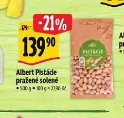 Albert Pistácie pražené solené nabídka