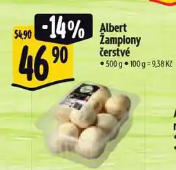 Albert Žampiony čerstvé nabídka