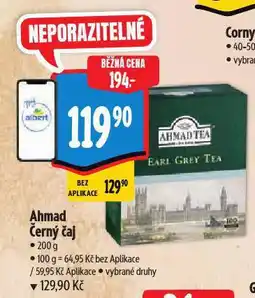 Albert Ahmad čaj nabídka