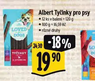 Albert Tyčinky pro psy nabídka