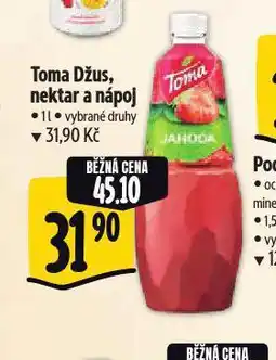 Albert Toma džus, nektar a nápoj nabídka
