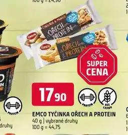 Terno Emco tyčinka ořech a protein nabídka