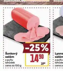 Billa Šunkový salám nabídka