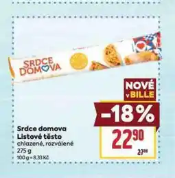 Billa Listové těsto nabídka