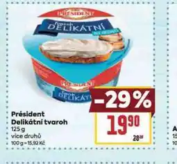Billa Président delikátní tvaroh nabídka