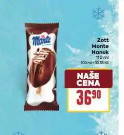 Billa Zott monte nanuk nabídka