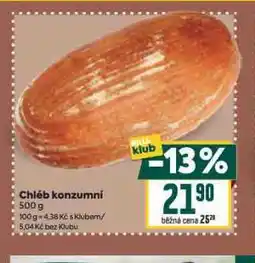 Billa Chléb konzumní nabídka