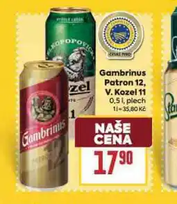 Billa Pivo gambrinus patron 12 nabídka