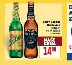 Billa Pivo krušovice bohém nabídka