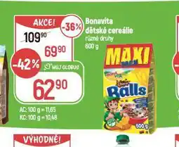 Globus Bonavita dětské cereálie nabídka