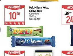 Globus Deli, milena, koko, sojové řezy nabídka