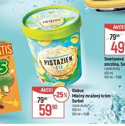 Globus Globus mléčný mražený krém sorbet nabídka