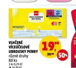 Penny Market Vlhčené víceúčelové ubrousky nabídka