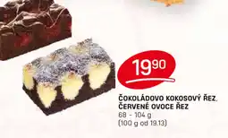 Flop ČOKOLÁDOVO KOKOSOVÝ ŘEZ, ČERVENÉ OVOCE ŘEZ nabídka