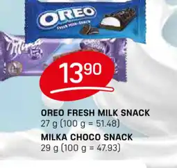 Flop OREO FRESH MILK SNACK nabídka
