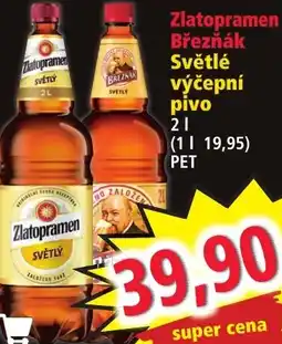 Norma Zlatopramen Březňák Světlé výčepní pivo 2L nabídka