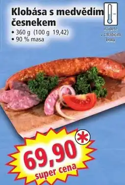 Norma Klobása s medvědím česnekem nabídka