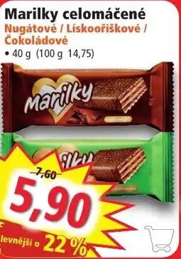 Norma Marilky celomáčené Nugátové / Lískooříškové / Čokoládové nabídka