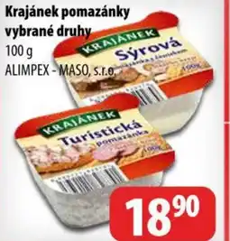 Partner Maloobchodní síť Krajánek pomazánky vybrané druhy nabídka