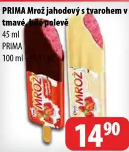 Partner Maloobchodní síť PRIMA Mrož jahodový s tvarohem v tmavé bílé polevě nabídka