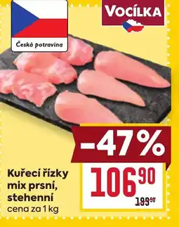 Billa Kuřecí řízky mix prsní, stehenní nabídka