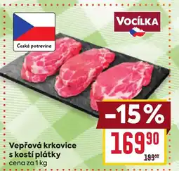 Billa Vepřová krkovice s kostí plátky nabídka