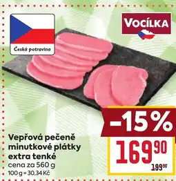 Billa Vepřová pečeně minutkové plátky extra tenké nabídka