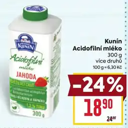 Billa Kunín Acidofilní mléko nabídka