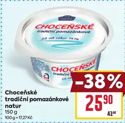 Billa Choceňské tradiční pomazánkové natur nabídka