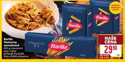 Billa Barilla Těstoviny semolinové nabídka