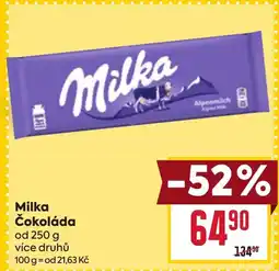 Billa Milka Čokoláda nabídka