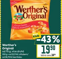 Billa Werther's Original nabídka