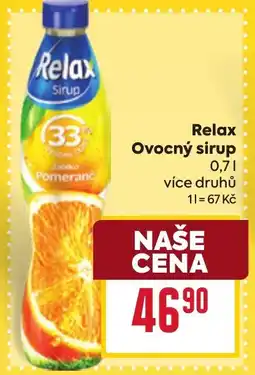 Billa Relax Ovocný sirup 0.7L nabídka