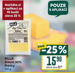 Billa BILLA Eidam 30% Plátky nabídka