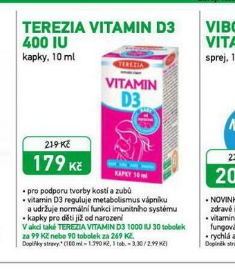 Alphega Lékárna Terezia vitamin d3 400 iu nabídka