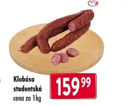 Qanto Klobása studentská cena za 1kg nabídka