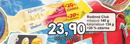 Jip Rodinné Club máslové 140 g karamelové 134 g +20% zdarma nabídka