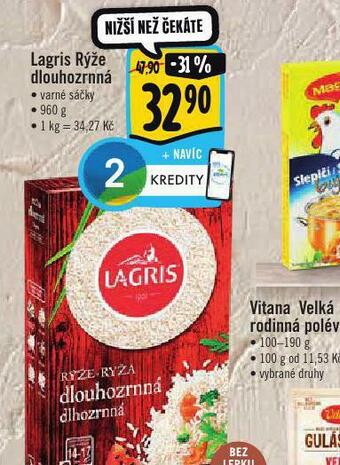 Albert Lagris rýže dlouhozrnná nabídka