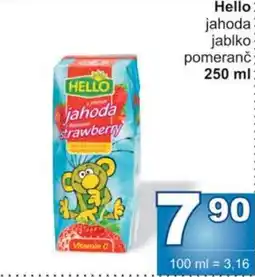 Jip Hello jahoda jablko pomeranč: 250 ml nabídka